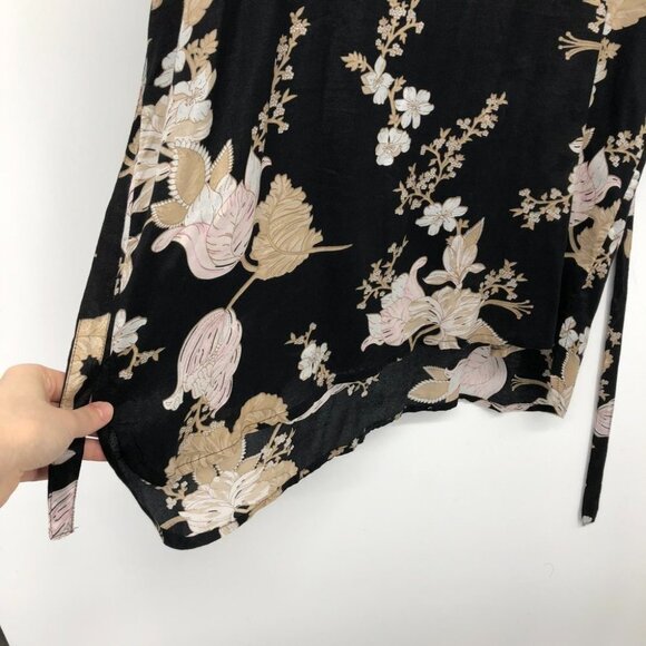 Kaffe  India Kajilli black floral mini dress lace illusion v neck EU 40 - Picture 12 of 16